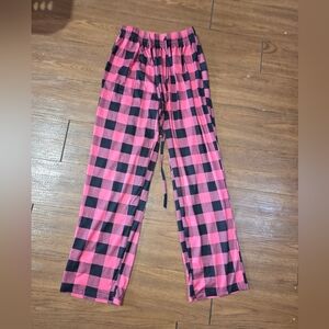 Women’s Pink and Black Buffalo Plaid Lounge Pajama Pants